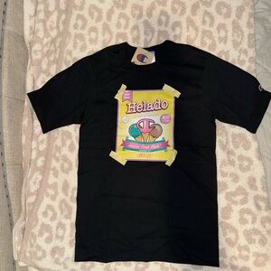 Champion Black Kids T-Shirt with Helado Print